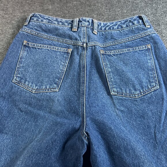 vtg womans TALBOTS Mom Jeans Sz 12 Blue High Rise 100% Cotton Straight 90s y2k - Picture 9 of 13
